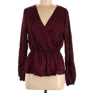 Peplum blouse with tie